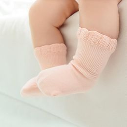 Cute Elastic Girls Infant Cotton Lace Knitted Stockings Baby Ankle Socks