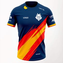2022 maglie di campionato T-shirt da uomo Spagna G2 G2 National Team Jersey, E-Sports Uniform, League of Legends Supporter Sportswear elettronico, 2021
