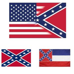 90*150cm Banner Flags America Flag Confederate Rebel Flags- Civil War Rebels FlagPolyester National Banners ZC161