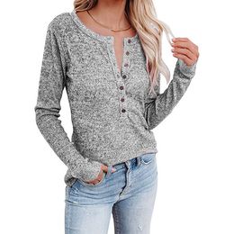 Women Blouses Shirts Knitted Sweater Slim Casual T-shirt Pullover Tops Long Sleeve