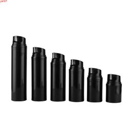 24 X Mini Empty Portable Black Airless Dispenser Lotion Pump Cream Bottles 30ml 50ml 80ml 100ml 120ml 150mlgoods qty