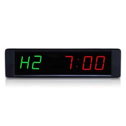 Wall Clocks 1 Inch LED Gym Garage Fitness Interval Timer Workout Timing Countdown Clock With Remote Control
