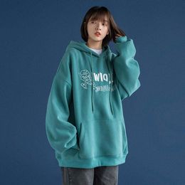 Hot Sale Hoodies feminino Sorto nacional de moda com capuz para mulheres 2023 Primavera e outono LODE IDLE IDLE TENHO1QS