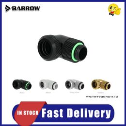 Fans & Coolings BARROW Pc Water Cooling 90 Degree Rotary Hard Tube Fittings Sliding Tubing For OD 12mm/14mm TWT90KND-K12 TWT90KND-K14
