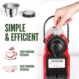 Reusable Coffee Capsule Can Be Customised For Nespresso Machine Espresso Crema Maker 210607