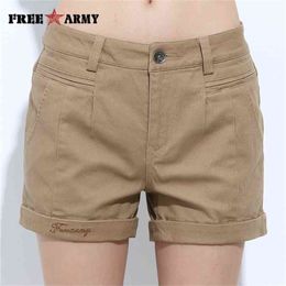 Womens Shorts Summer Fashion Casual Cotton 4 Solid Colors Short Pants Brand Clothing Black Sexy Woman Drop 210714