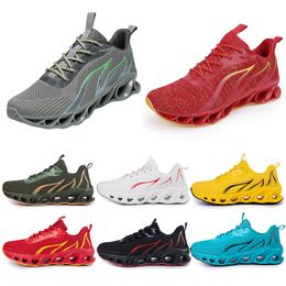 women trendy shoes Canada - 2021 men running shoes triple black white fashion mens women trendy trainer sky-blue fire-red yellow breathable casual sports outdoor sneakers style twenty five