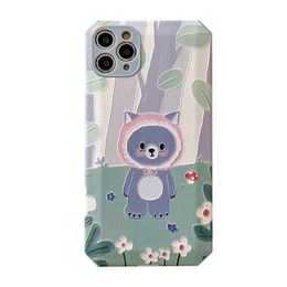 Cute Cartoon Huawei P30Pro Mobile Phone Shell Fashion Mobile Phone Protective Cover 12mini/11promax Applicable Ip 8plus/se2