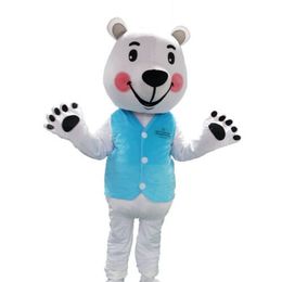 Mascot Costumes2020 New Cute Polar Bear Mascot Costume Suit Adult Dress Clothing Halloween