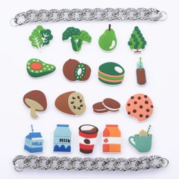 Custom Milk Drinks shoe charms design vegetables and fruit shoes Charm ready stock fast ship