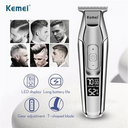 Professional Trimmer for Men Hair Clipper Cordless Cutting Machine Beard and Mustache Digital Razor cut Barber 220216