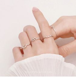 Charm Silver Colour Zodiac Sign Ring for Women CZ Zircon Opening Finger Rings Trendy 12 Constellation Jewellery Christmas Gifts