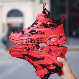Winter Kids Pu Leather Shoes Boys Sport Sneakers Children Shoes Fashion Casual Sneakers Light Waterproof Breathable Shoes 211022