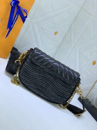 Designer women's bag single shoulder messenger wallet clutch high quality chain fashion ladies striped jacquard handbag