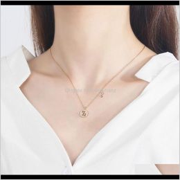 Necklaces & Pendants Jewelry Drop Delivery 2021 Ins Design Accessories Style Sier Plated Letter Necklace Womens Creative English Alphabet Pen