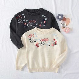 Kids Baby Girls Boys Sweater Autumn Winter Full Sleeve Embroidered Knitted Pullover Sweater Toddler Children Girls Sweater Top Y1024