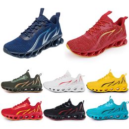 Running Shoes non-brand men fashion trainers white black yellow gold navy blue bred green mens sports sneakers #202