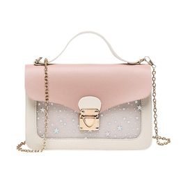 Женщины Мини Маленький квадратный пакет сумка мода звезда блесток дизайнер мессенджер Crossbody сумка для сцепления бумажник розовый