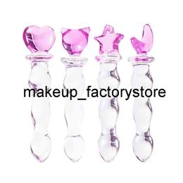 sex toy massager Massage Gay Sexy Products Butt Plug Vaginal Anal Stimulation Vibrator Beads Crystal Glass Dildo Penis For Women toys