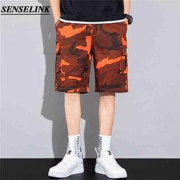 Spring and Summer Camouflage Cargo Shorts Men Casual Cotton Overalls Pants Fashion Loose Big Size M-8Xl 210806