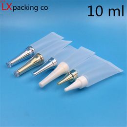 100 pcs 10 ml transparent plastic Empty bottle whit Inner cover Eye Gel Cream Sample Cosmetic Containers Packaginggood qty