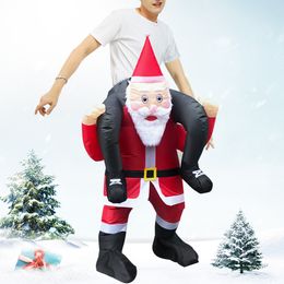 Mascot CostumesChristmas Gift Santa Claus Costume Adult Halloween Party Mascot Inflatable Costumes Fancy Role Play Disfraz for Man WomanMasc