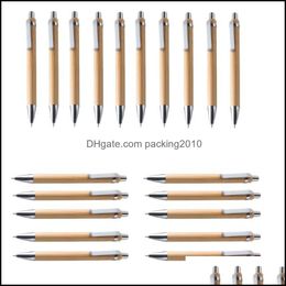 Supplies Office School Business & Industrialluffa Ballpoint Pen Sets Misc. Quantities Bamboo Wood Writing Instrument (20 Set) Pens Drop Deli