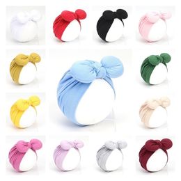 Party Decoration Cute Baby Hat 2021 spring Ears summer Indian hats bow Baby Headband 16color Suitable for 1-3 years old T2I51914