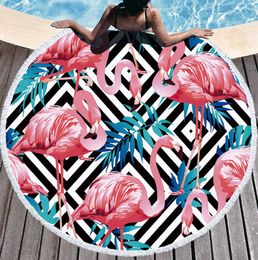 The latest 150CM round printed beach towel, with a variety of styles to choose from, microfiber and tassels feel soft, support custom LOGO