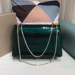 Luxury designer bags enamelled bovine leather handbags serpentine gold chain flap quilted shoulder bags classic snake buckle interior compar