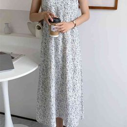 French Temperament Sexy Floral dress Sling V-neck Strap Dresses Lady Party clothing summer 210507
