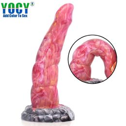 NXY Dildos Anal Toys New Flesh Color Simulation Penis Shaped Dildo Adult Female Fun Silicone Masturbation Stick 0225
