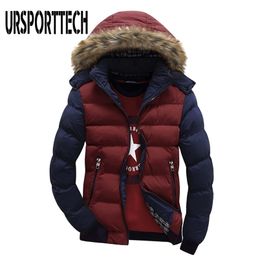 Winter Jacket Men Warm Parkas Thick Warm Cotton Padded Male Pilot Overcoat Slim Zipper Hooded Bomber Jackets Mens Brand Clothing 211216