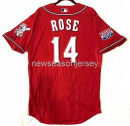 Stitched retro jersey PETE ROSE LOS ROJOS COOL BASE JERSEY Men Women Youth Baseball Jersey XS-5XL 6XL