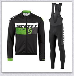 2021 men SCOTT cycling Jersey suit outdoor sports long sleeve bike shirts bib pants sets breathable quick dry mtb bicycle clothing Y21040107