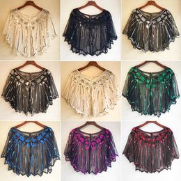 Scarves Summer Handmade Crochet Lace Mesh Shrug Bolero Women Embroidery Cardigan Feminino Short Cape Oversized Tops Scarf