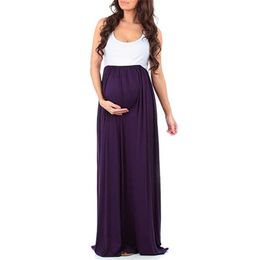 2020 Maternity Dresses Pregnant woman Clothing Sleeveless Pregnancy Dress Cotton Patchwork Large Pendulum Gravida Clothes S-XL Y0924