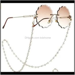 Eyeglasses Eyewear & Fashion Aessories Drop Delivery 2021 Chic Luxury Handmade Elegant Pearl Beaded Glasses Chain Women Lanyard Reading Eyegl