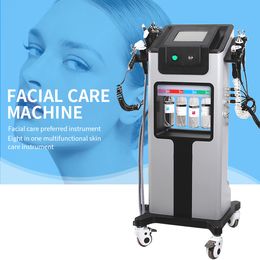 2022 water microdermabrasion skin deep cleaning machine oxygen mesotherapy gun RF lift face rejuvenation hydro 8 in1