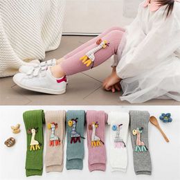1 to 8 Years Spring Autum Cute Deer Girl Trousers High Quality Cotton Girls' Leggings Soft Knitted Pants for Children's Legging 211028