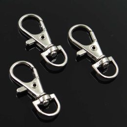 Wholesale Silver Colour Rhodium Lobster Clasp Clips Key Hook Keychain Split Key Ring Findings Clasps DIY Keychains Making