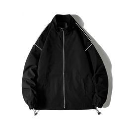 Men's Jackets Spring Man Jacket Mens Harajuku Black Windbreaker Male Pockets Oversize