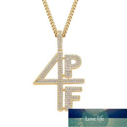 Iced Out Letters Pendant Necklace For Men Women AAA Zircon Gold Silver Color Charms 4PF Necklace Fashion Hip Hop Jewelry Gifts Factory price expert design Quality