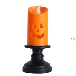 NEWHalloween Decorations Candle Light LED Colorful Candlestick Table Top Pumpkin Party Happy Partys Halloween Decor For Home LLD9695