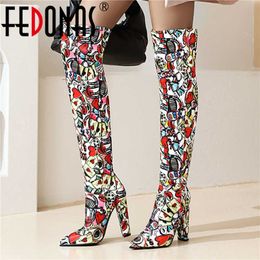 Fall Winter Thigh High Over The Knee Boots For Women Sexy Fashion Shoes Woman Party Wedding 210528