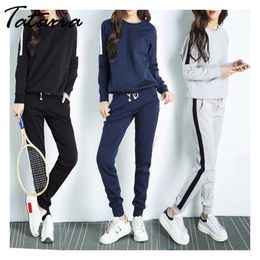 Hoodie Sweatpants Set Women's Cotton Tracksuits Casual Pink Outfit Sweatsuits for Pants and Top Two Piece 210514