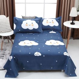 Bed Sheet Double/Queen/King Size Bed Linen Fashion Flat Sheet For Adult Sheet Sets for Bed ( Not Including Pillowcase ) F0156 210420