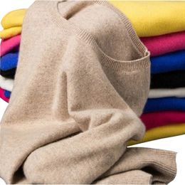 Кашемировый шерстяной свитер женский однотонный вязаный джемпер с круглым вырезом и длинным рукавом весна осень топы пуловер