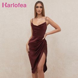 Descuento Vestido De Vino Satinado 2022 en venta en DHgate.com