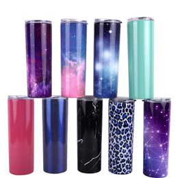 650ml Tumbler Cup Stainless steel Vacuum Insulated Straight Coffee Mug Outdoor Portable Car Water Bottles